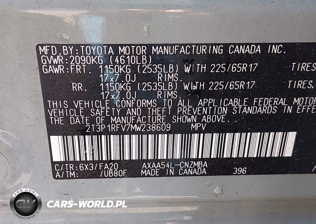 2021 Toyota Rav4 Xle VIN:2T3P1RFV7MW238609 - 9