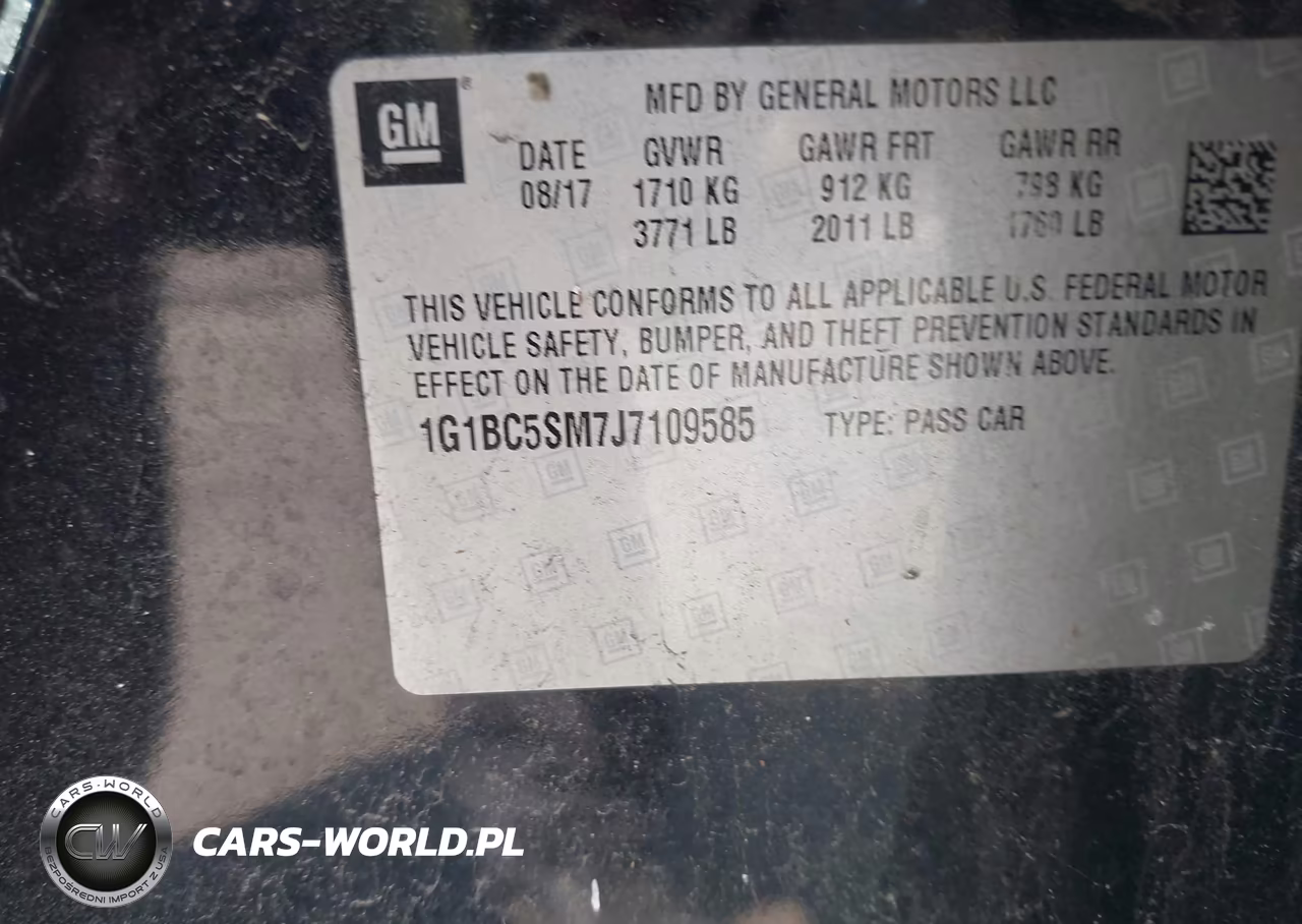 2018 Chevrolet Cruze Ls Auto VIN:1G1BC5SM7J7109585 - 9