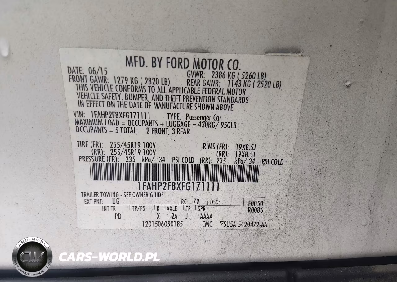 2015 Ford Taurus Limited VIN:1FAHP2F8XFG171111 - 9