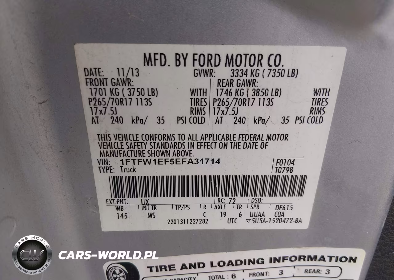 2014 Ford F-150 Xlt VIN:1FTFW1EF5EFA31714 - 9