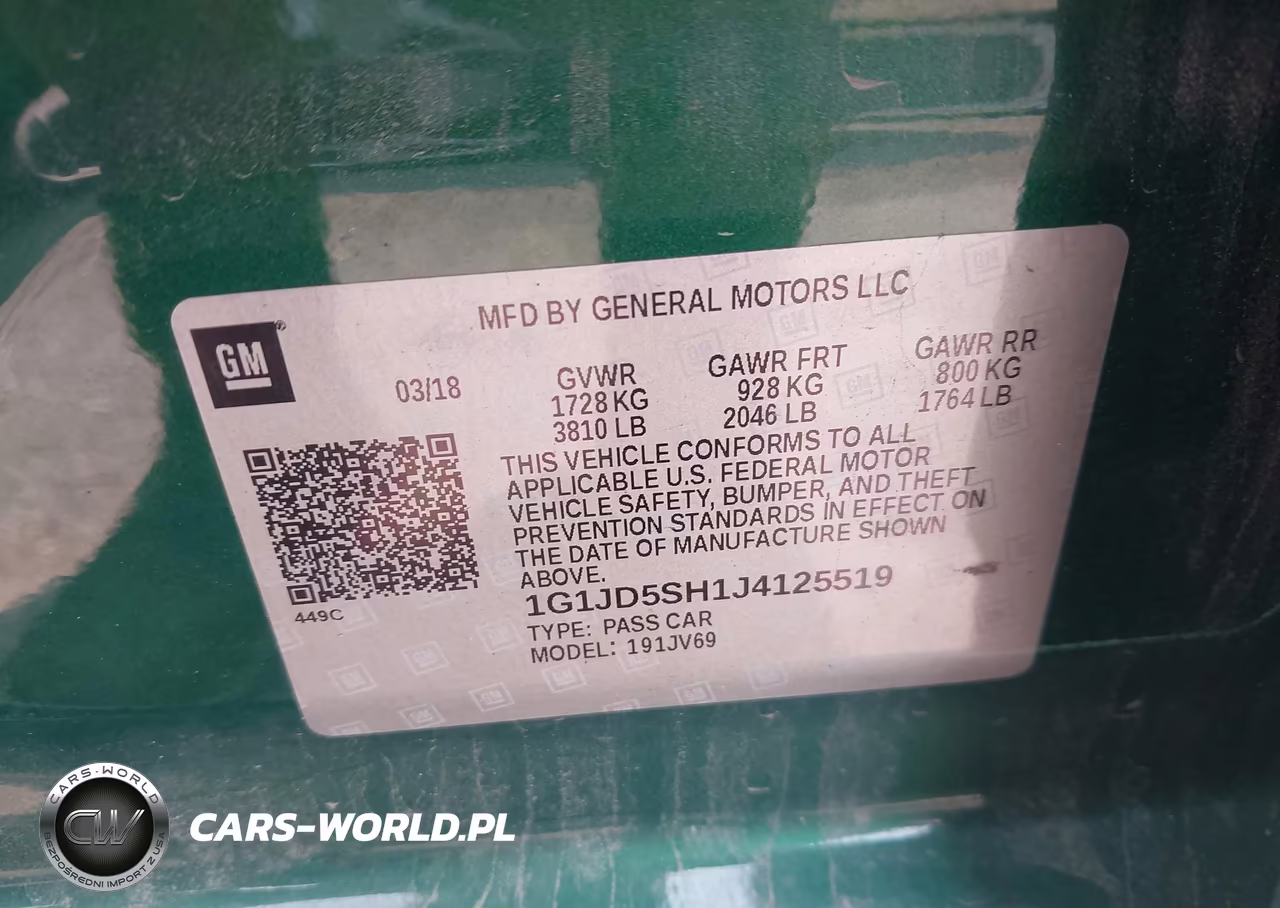2018 Chevrolet Sonic Lt Auto VIN:1G1JD5SH1J4125519 - 9