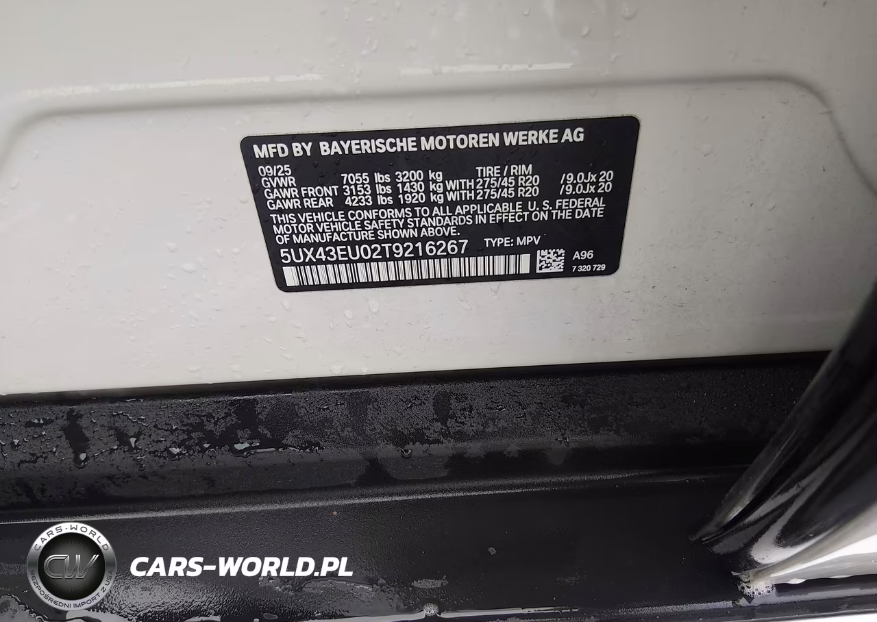 2026 BMW X5 Phev xDrive50E VIN:5UX43EU02T9216267 - 9
