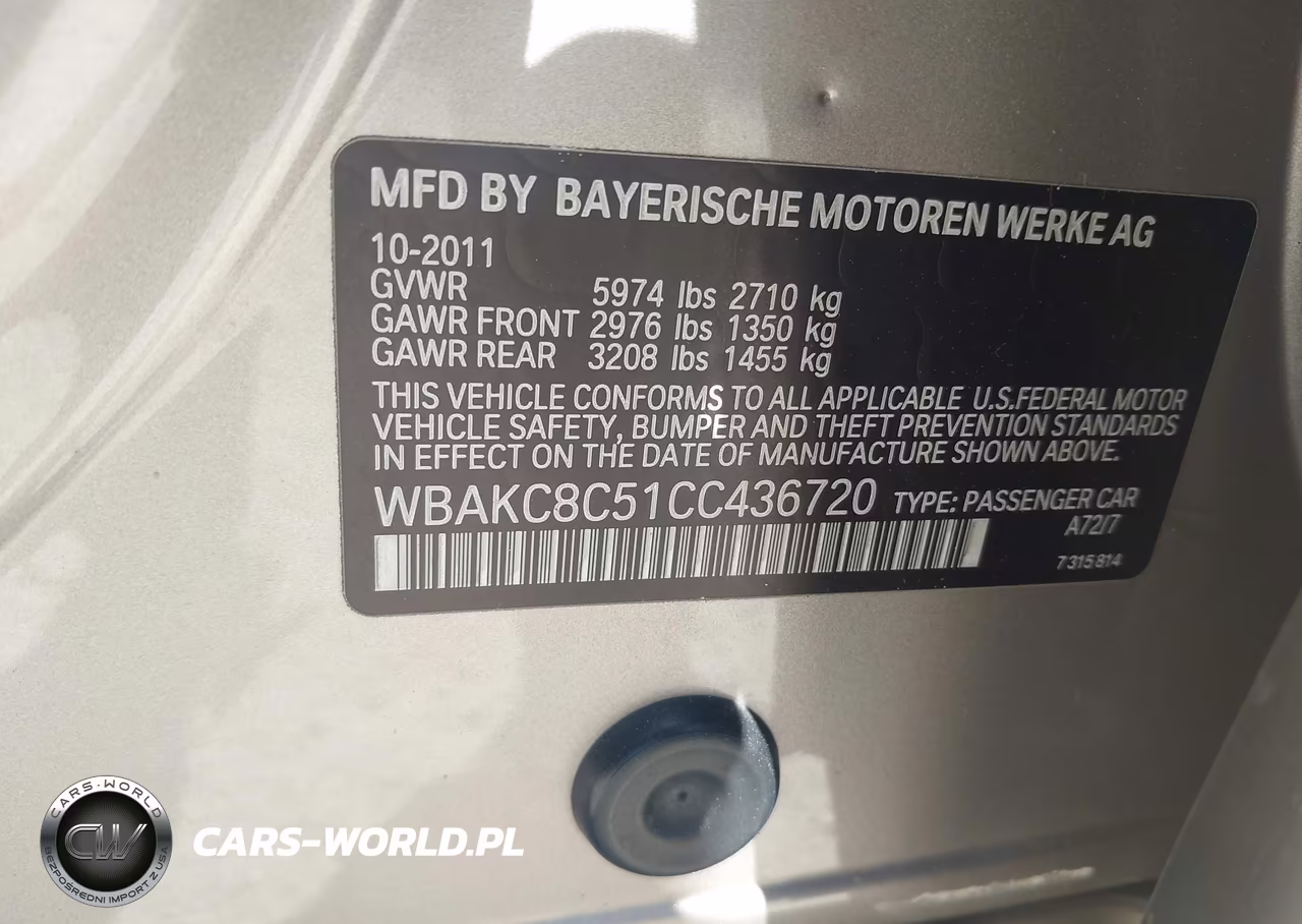 2012 BMW 750 Lxi VIN:WBAKC8C51CC436720 - 9