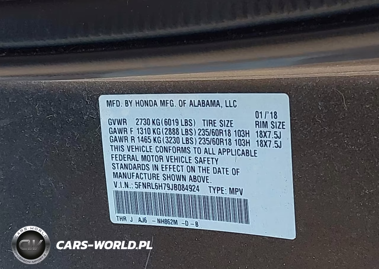 2018 Honda Odyssey Ex-L VIN:5FNRL6H79JB084924 - 9