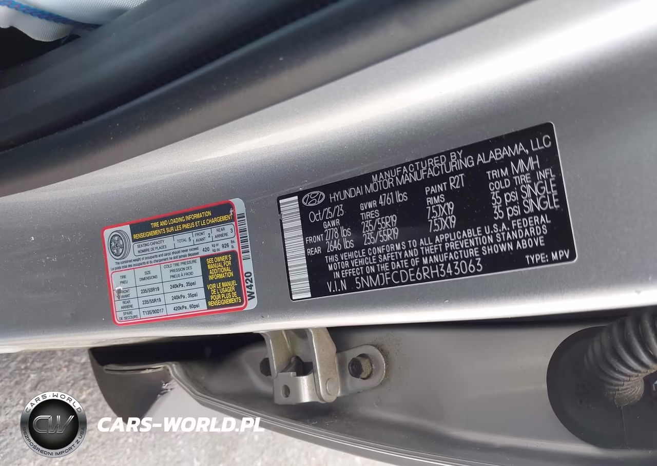 2024 Hyundai Tucson Sel VIN:5NMJFCDE6RH343063 - 9