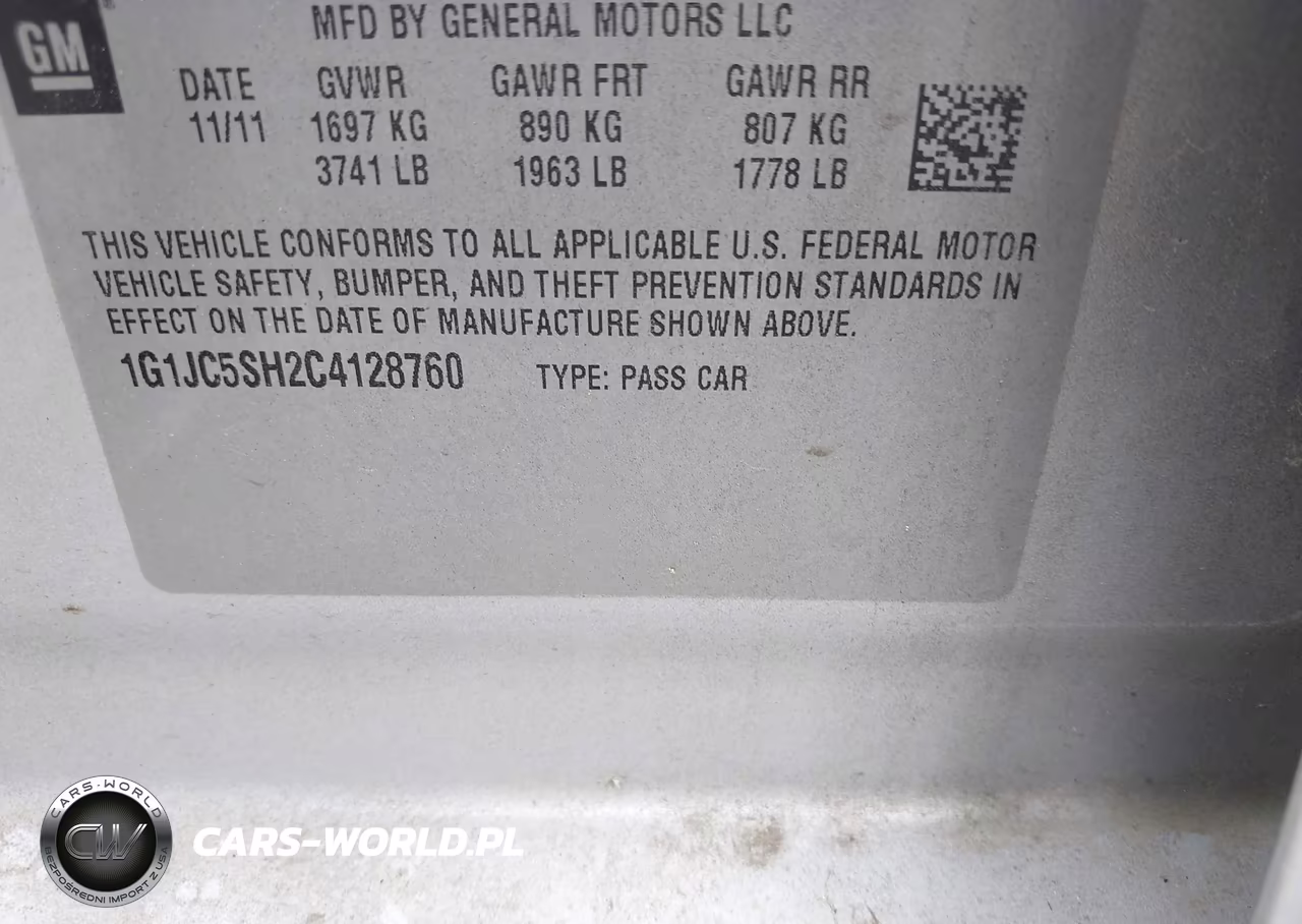 2012 Chevrolet Sonic 2Lt VIN:1G1JC5SH2C4128760 - 9