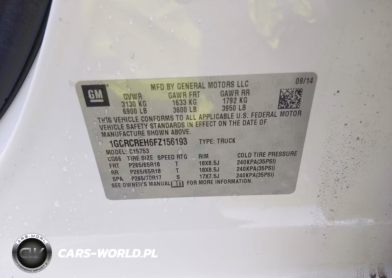 2015 Chevrolet Silverado 1500 Lt VIN:1GCRCREH6FZ156193 - 9