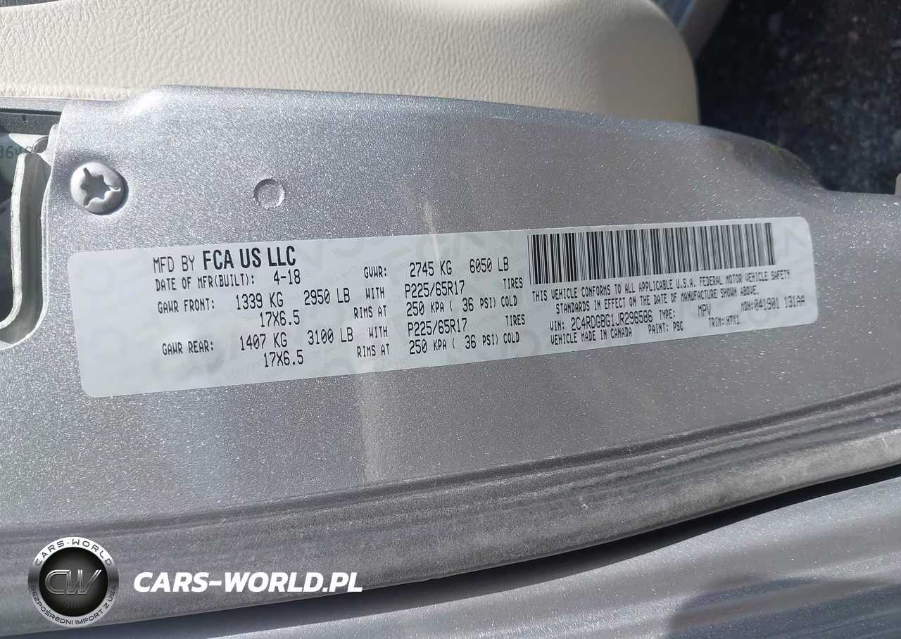 2018 Dodge Grand Caravan Se VIN:2C4RDGBG1JR296586 - 9
