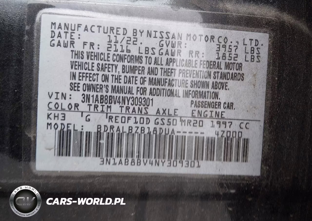 2022 Nissan Sentra S Xtronic Cvt VIN:3N1AB8BV4NY309301 - 9