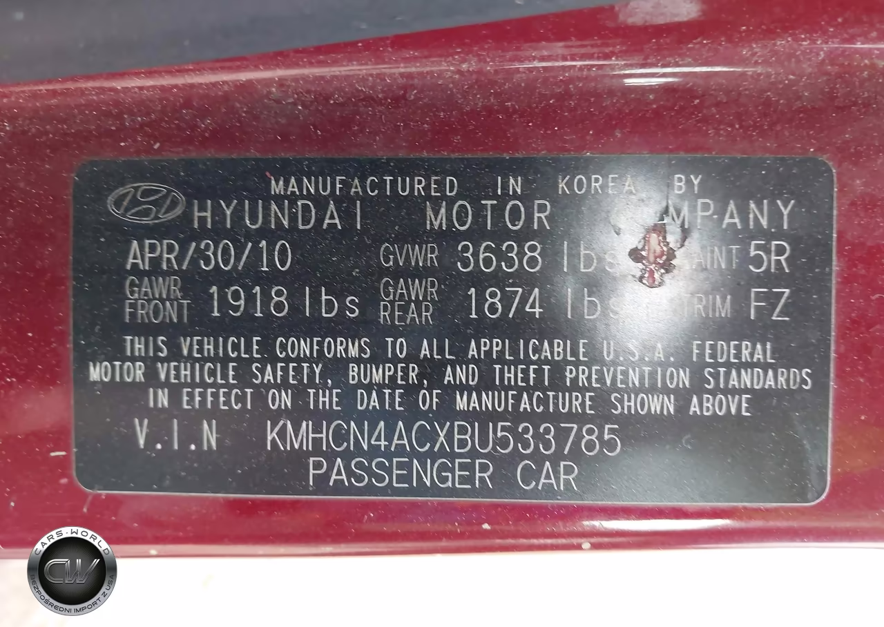 2011 Hyundai Accent Gls VIN:KMHCN4ACXBU533785 - 9