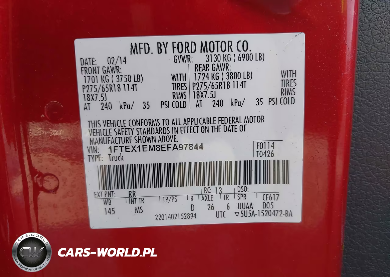 2014 Ford F-150 Xlt VIN:1FTEX1EM8EFA97844 - 9
