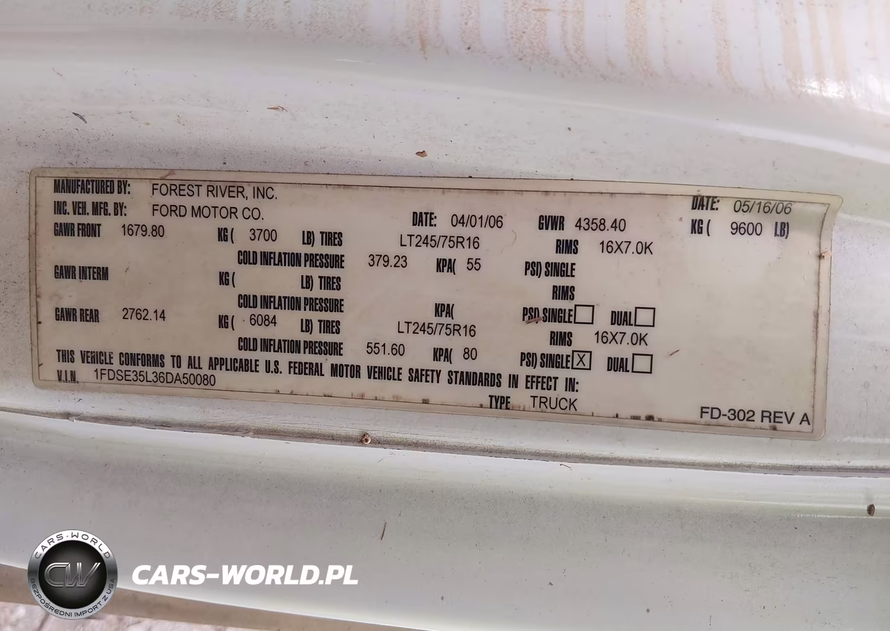2006 Ford E-350 Cutaway VIN:1FDSE35L36DA50080 - 9