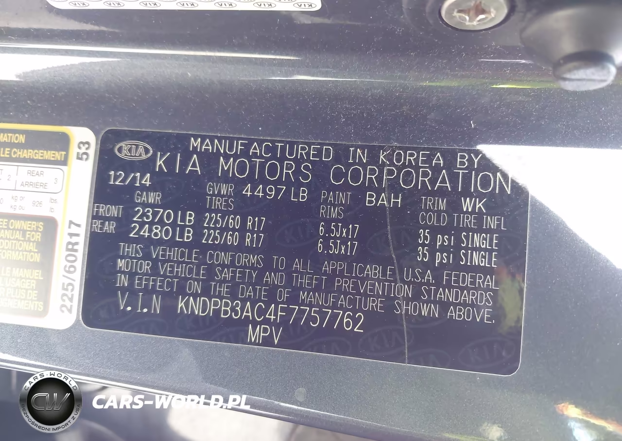 2015 Kia Sportage Lx VIN:KNDPB3AC4F7757762 - 9