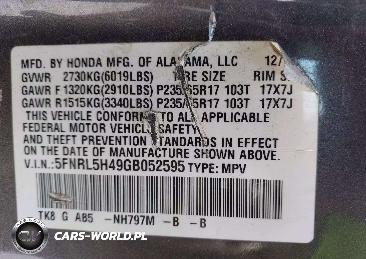 2016 Honda Odyssey Ex VIN:5FNRL5H49GB052595 - 9