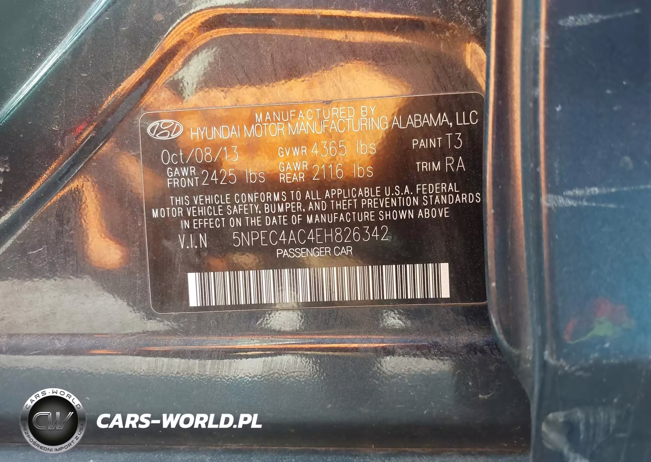 2014 Hyundai Sonata Se VIN:5NPEC4AC4EH826342 - 9