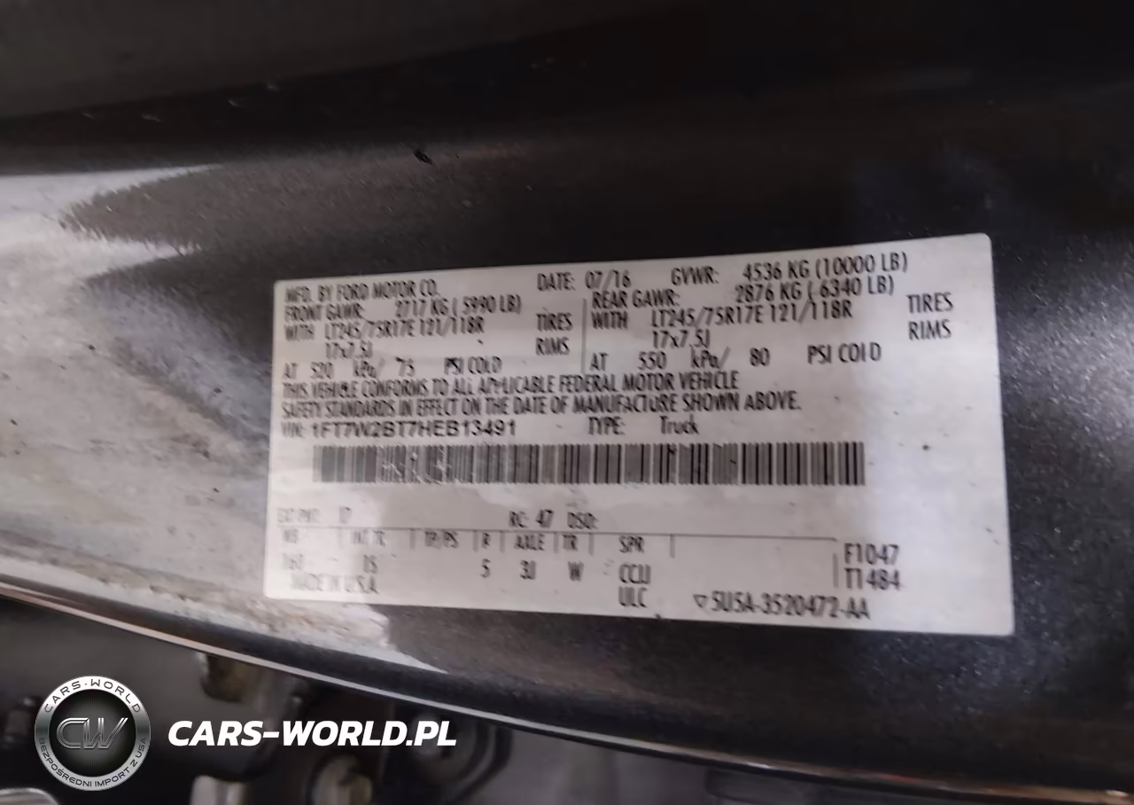 2017 Ford F-250 Xl VIN:1FT7W2BT7HEB13491 - 9