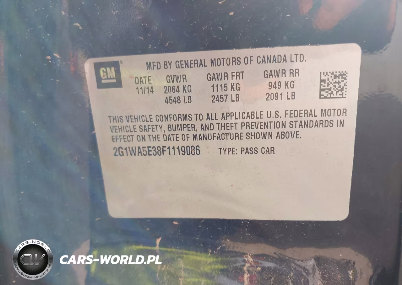 2015 Chevrolet Impala Limited Ls VIN:2G1WA5E38F1119086 - 9