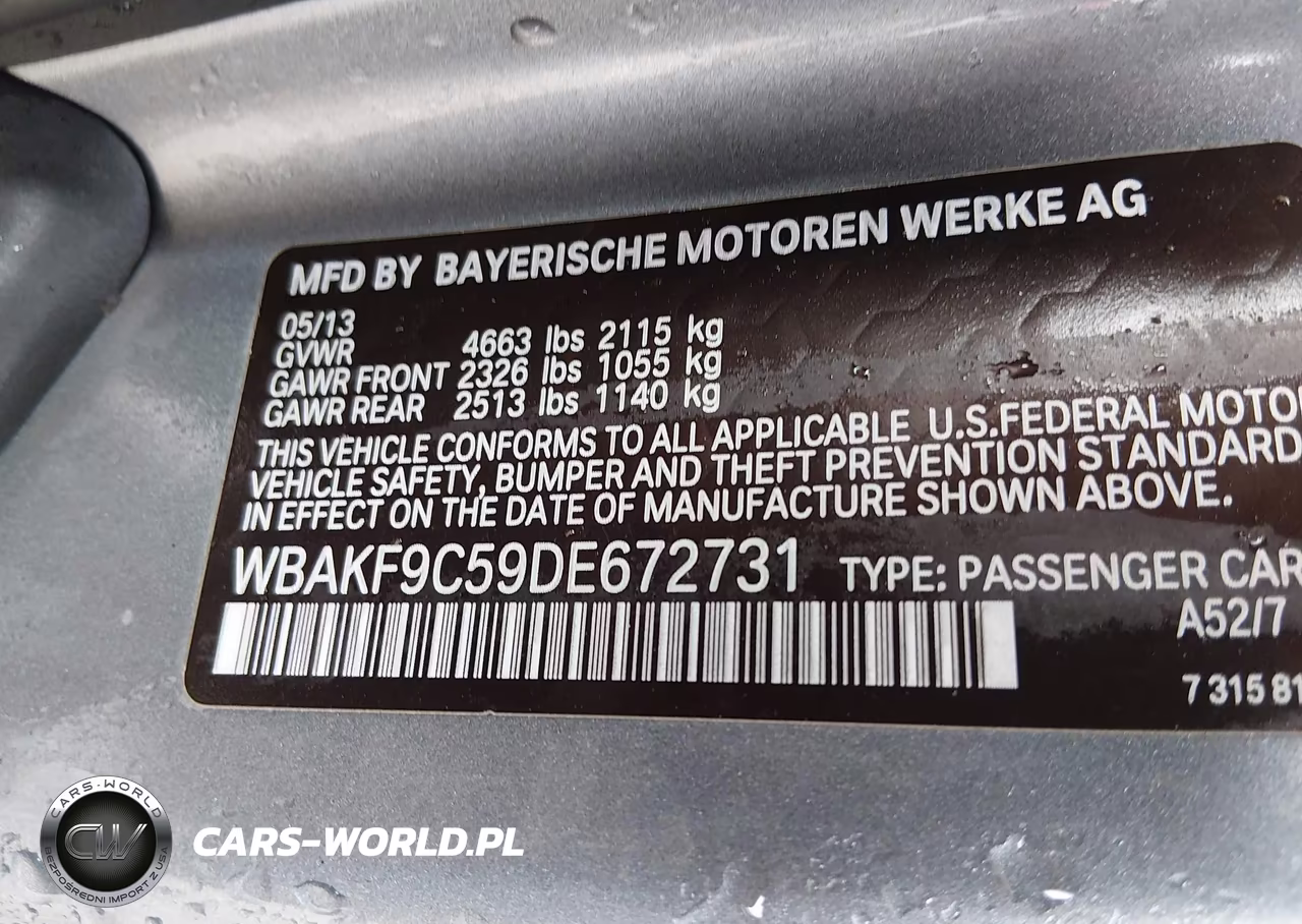 2013 BMW 335I xDrive VIN:WBAKF9C59DE672731 - 9