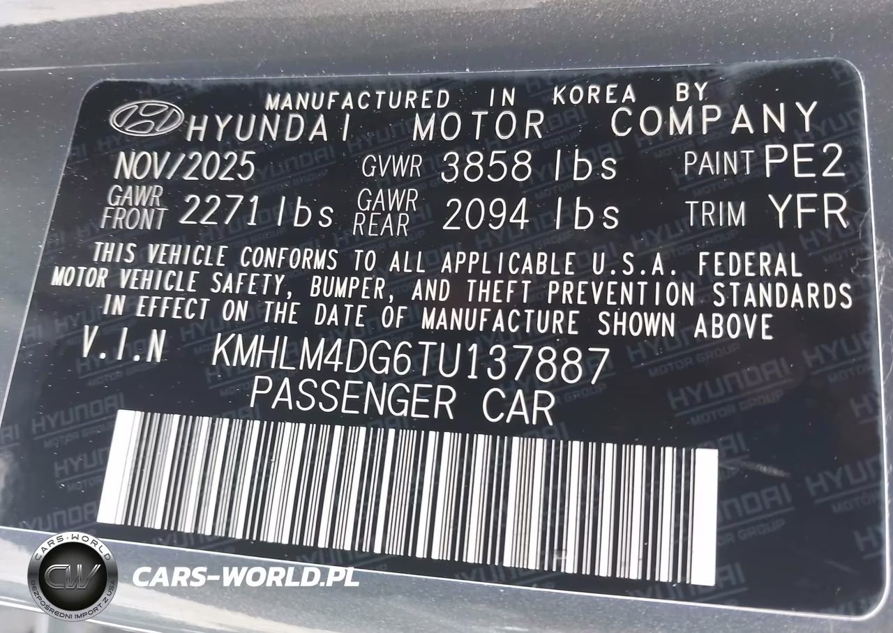 2026 Hyundai Elantra Sel Sport VIN:KMHLM4DG6TU137887 - 9