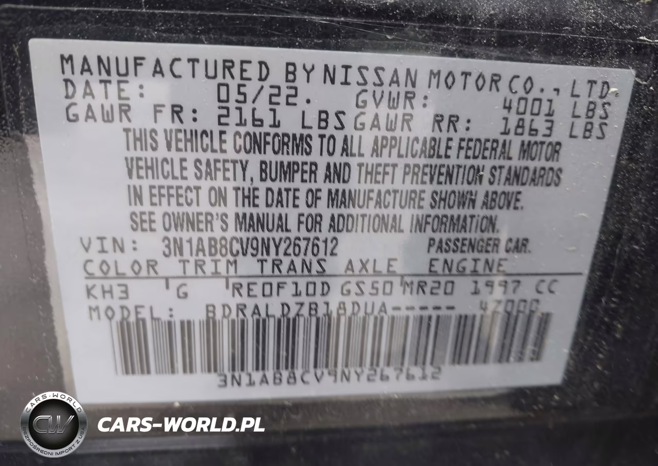 2022 Nissan Sentra Sv Xtronic Cvt VIN:3N1AB8CV9NY267612 - 9