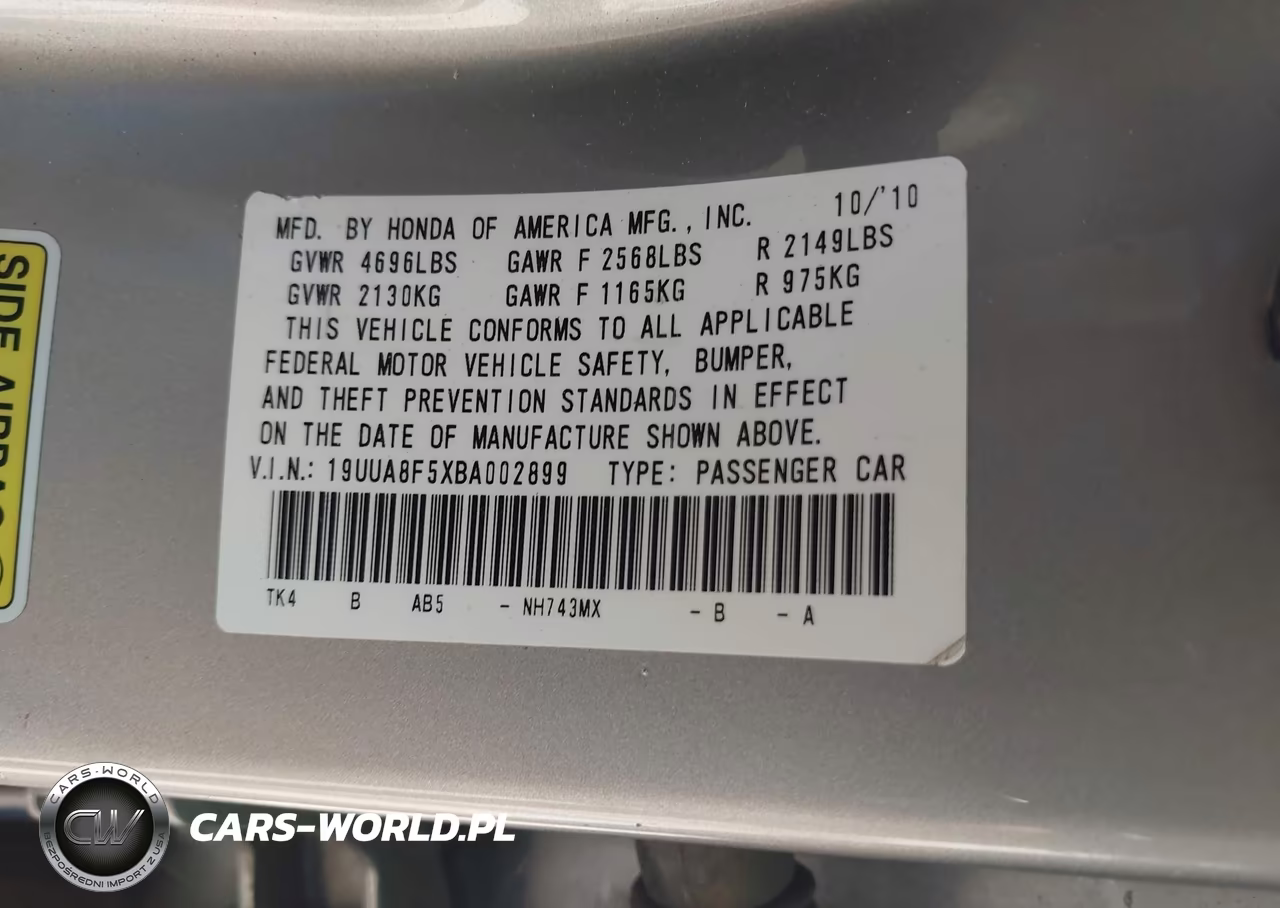 2011 Acura Tl 3.5 VIN:19UUA8F5XBA002899 - 9