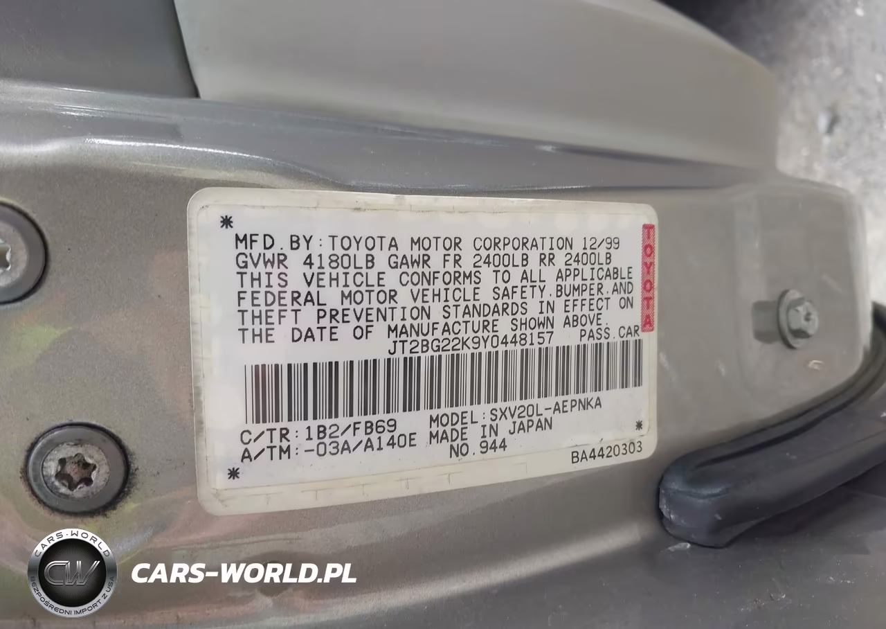 2000 Toyota Camry Le VIN:JT2BG22K9Y0448157 - 9