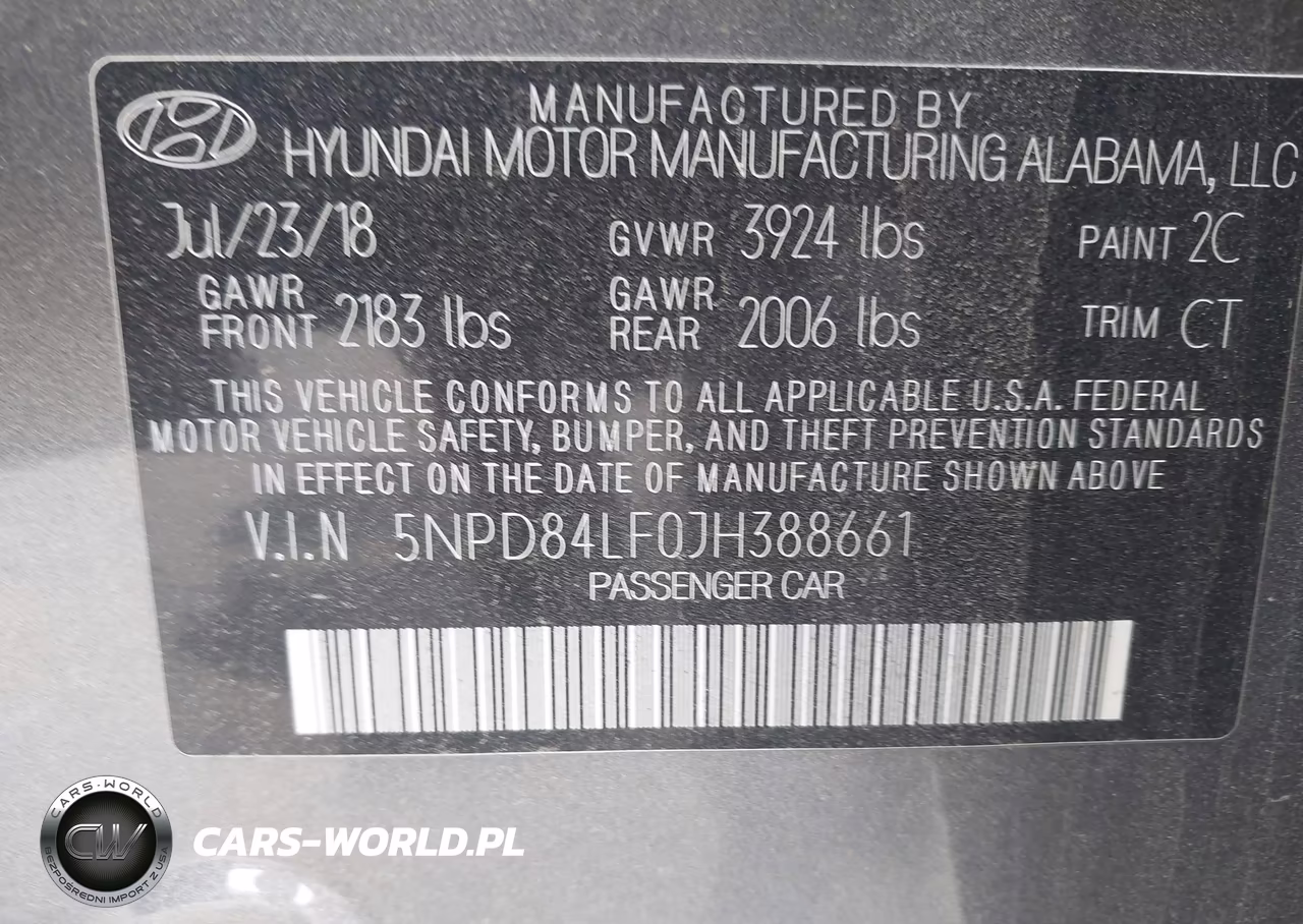 2018 Hyundai Elantra Sel VIN:5NPD84LF0JH388661 - 9