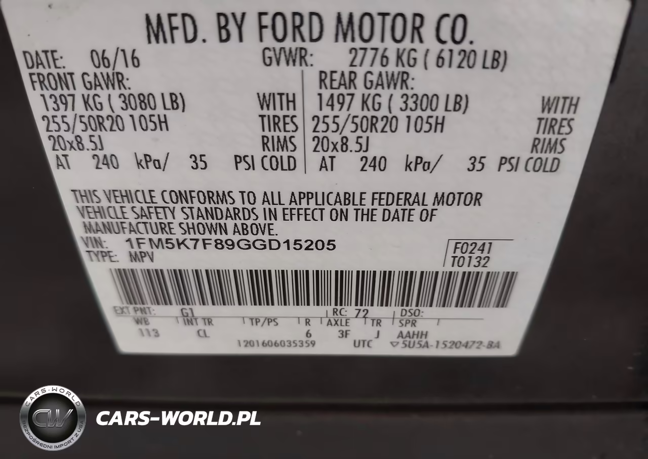 2016 Ford Explorer Limited VIN:1FM5K7F89GGD15205 - 9