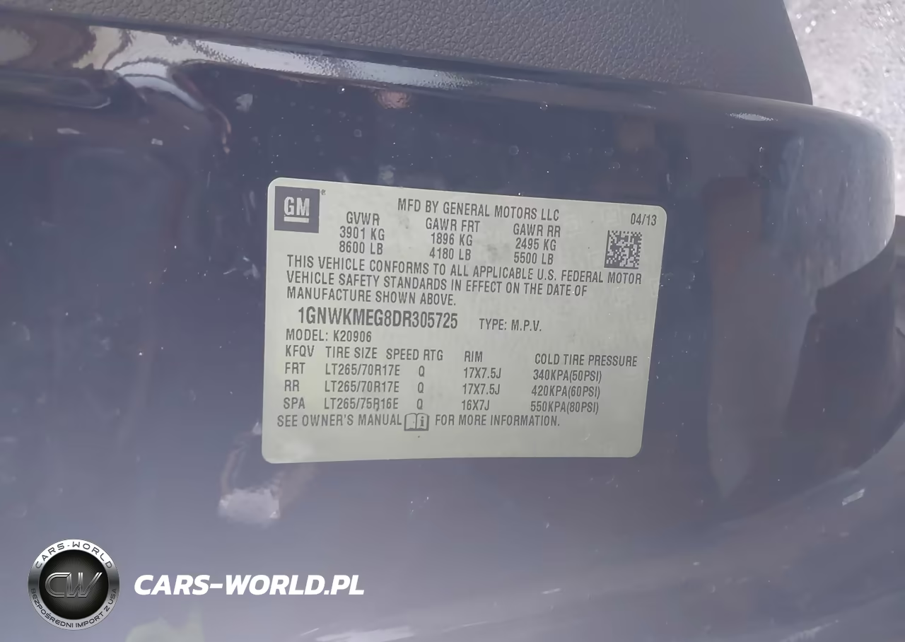 2013 Chevrolet Suburban Lt VIN:1GNWKMEG8DR305725 - 9