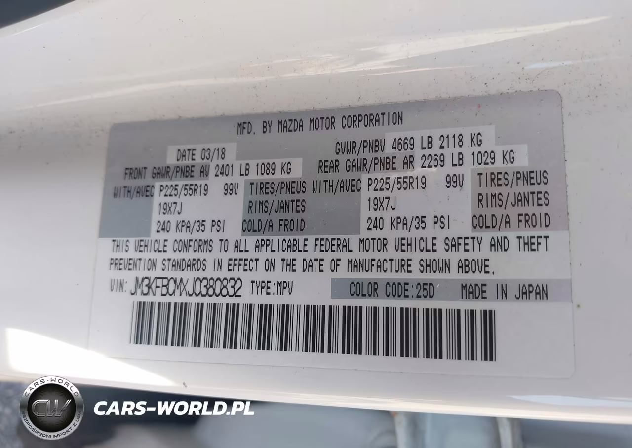 2018 Mazda Cx-5 Touring VIN:JM3KFBCMXJ0380832 - 9