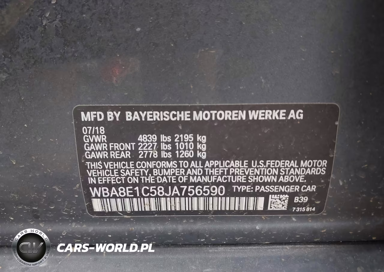 2018 BMW 330E Iperformance VIN:WBA8E1C58JA756590 - 9