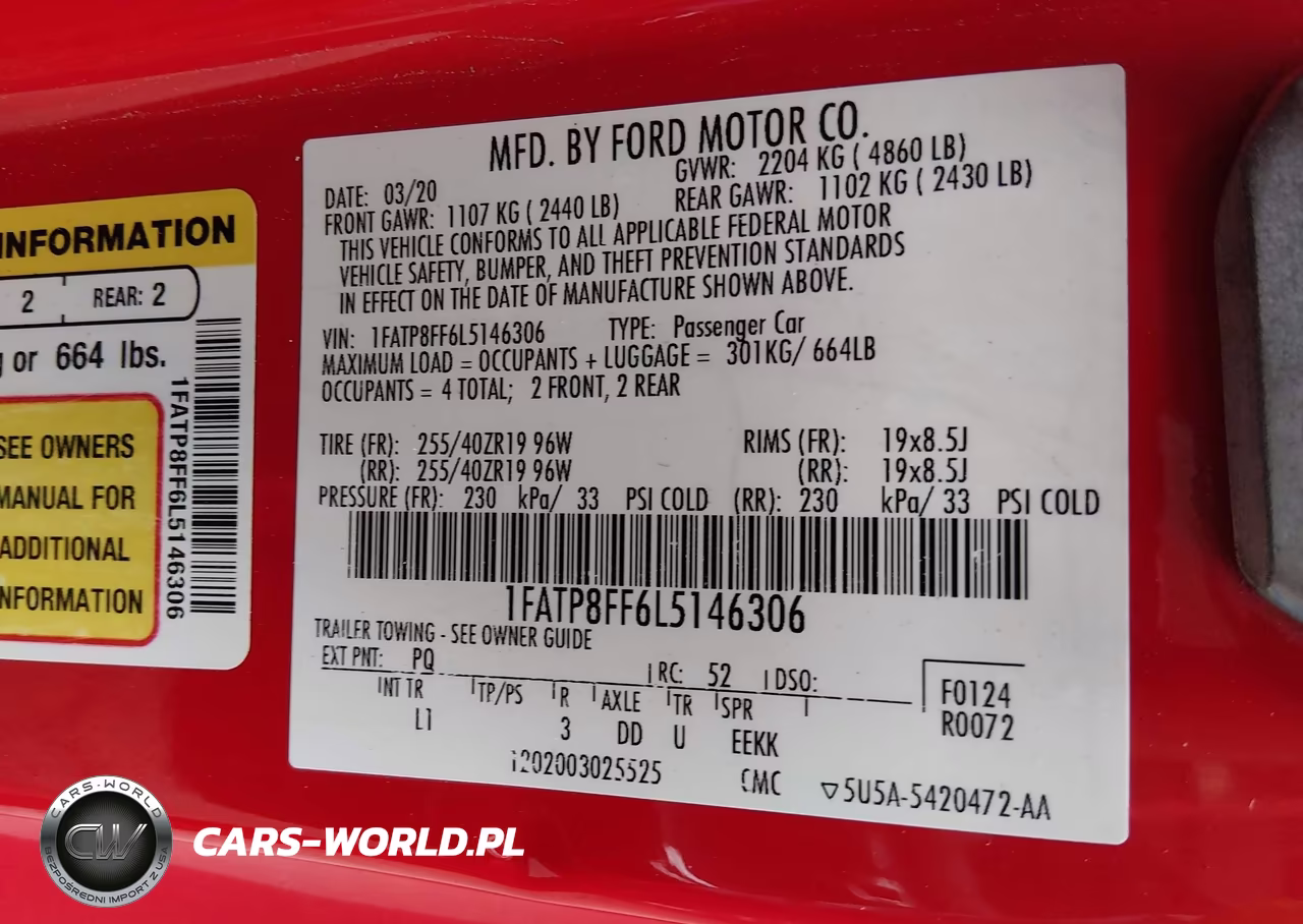2020 Ford Mustang Gt Premium VIN:1FATP8FF6L5146306 - 9