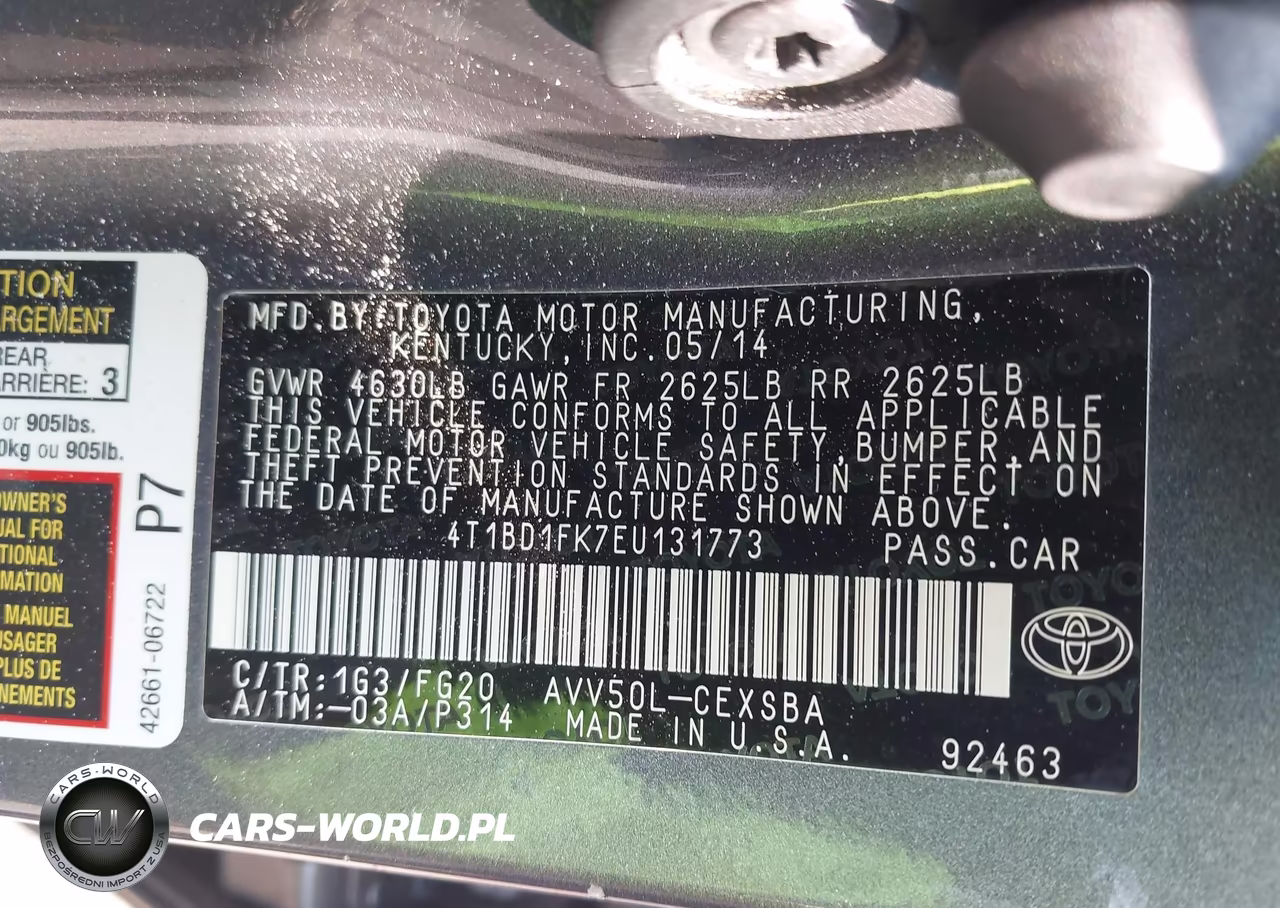 2014 Toyota Camry Hybrid Se Limited Edition VIN:4T1BD1FK7EU131773 - 9