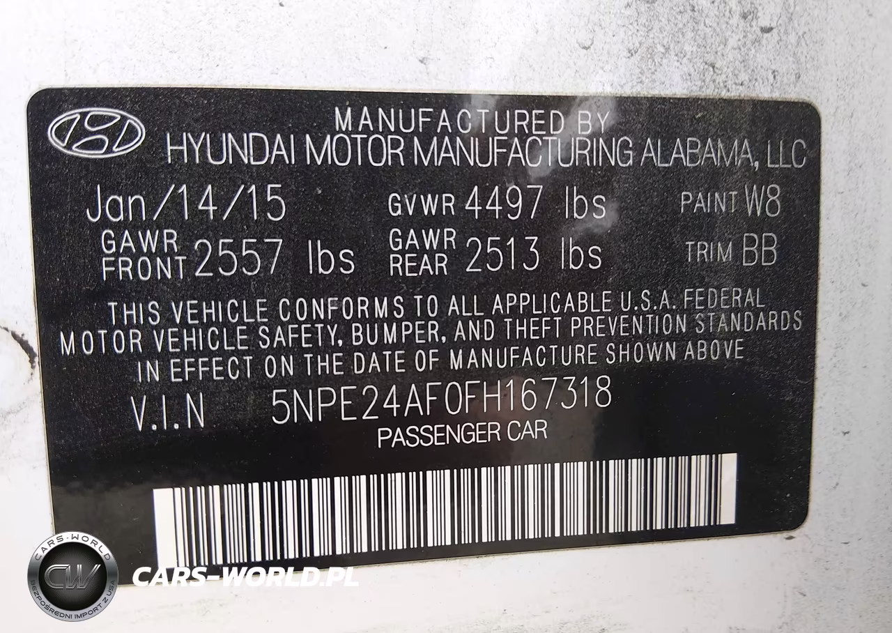 2015 Hyundai Sonata Se VIN:5NPE24AF0FH167318 - 9