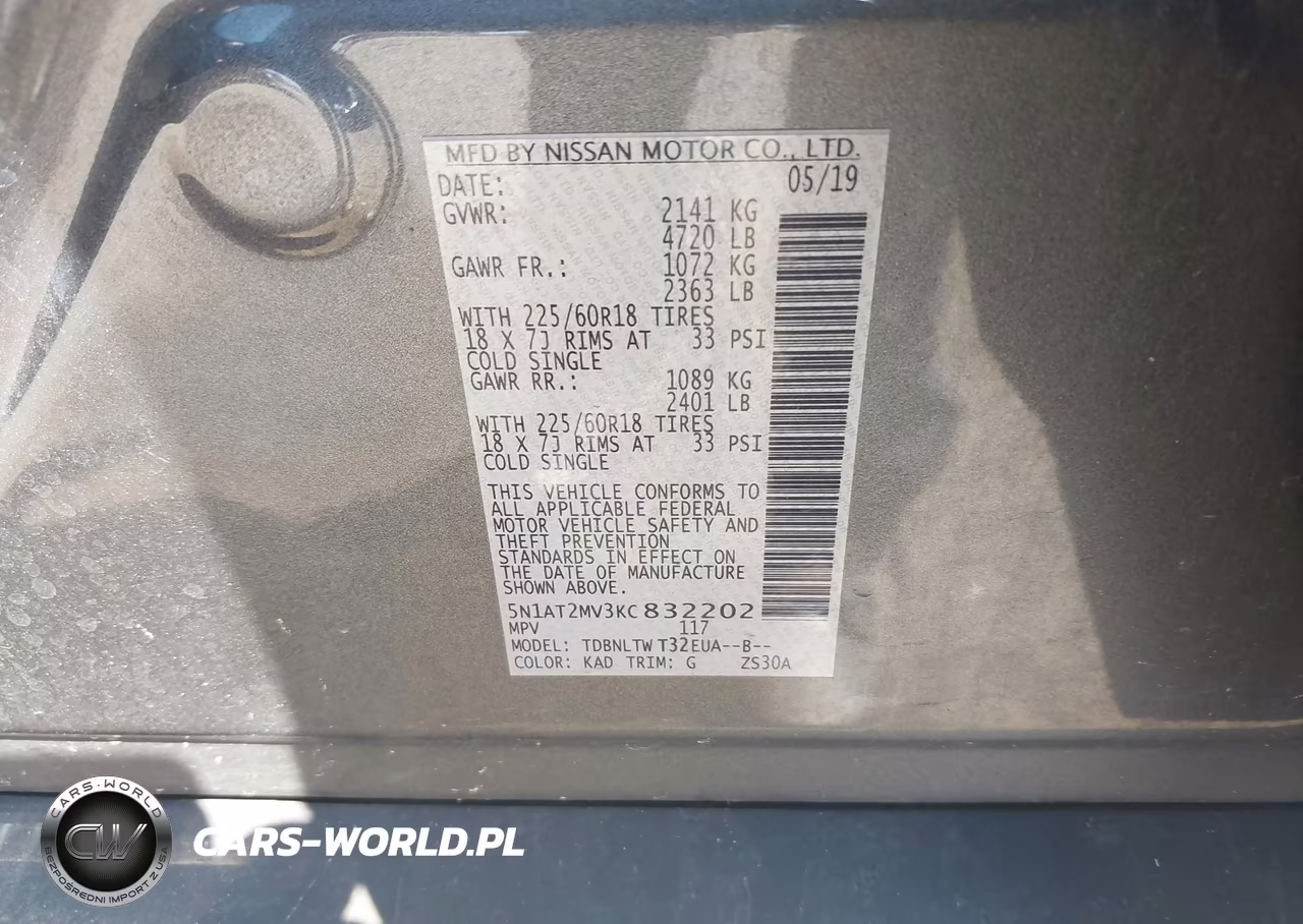 2019 Nissan Rogue Sv VIN:5N1AT2MV3KC832202 - 9