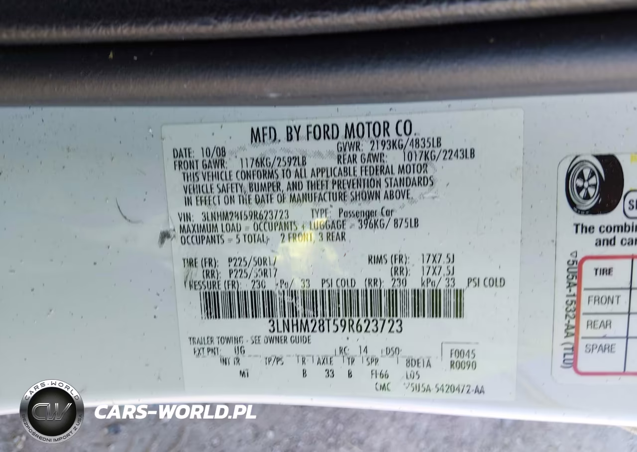 2009 Lincoln Mkz VIN:3LNHM28T59R623723 - 9