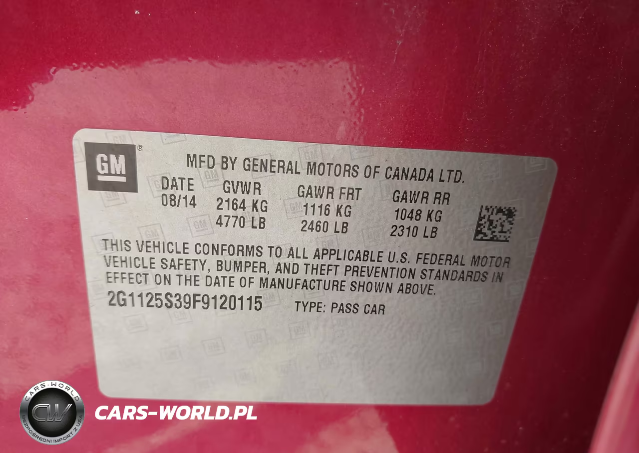 2015 Chevrolet Impala 2Lt VIN:2G1125S39F9120115 - 9