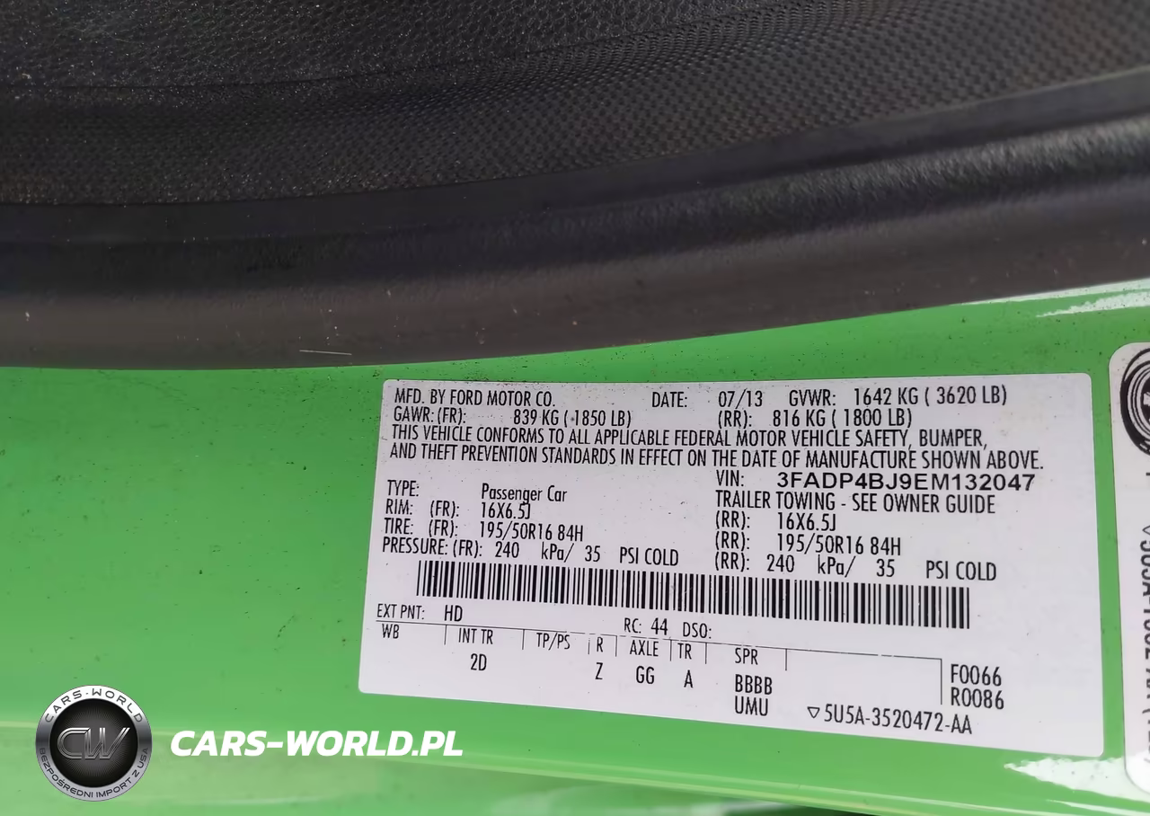 2014 Ford Fiesta Se VIN:3FADP4BJ9EM132047 - 9