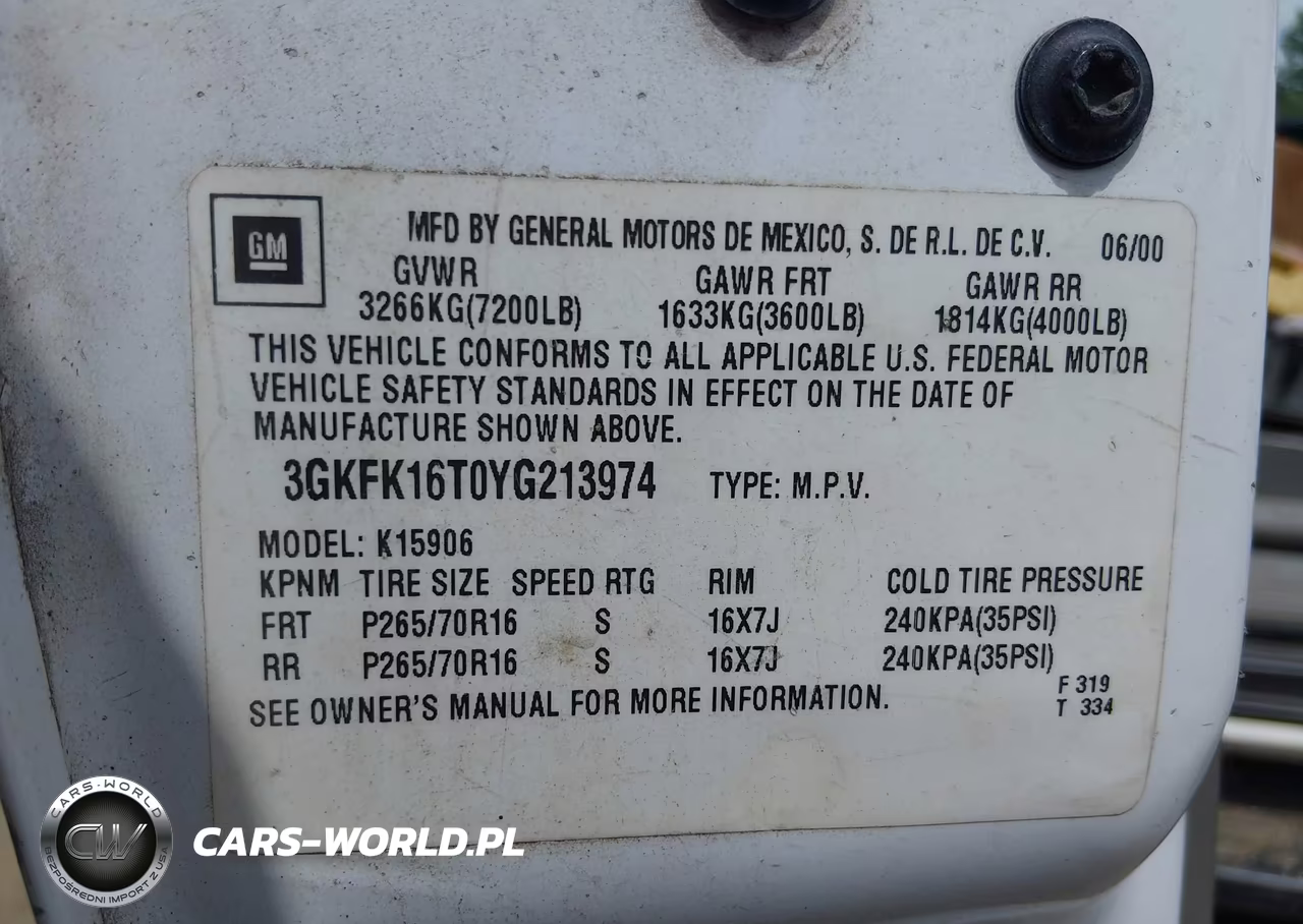 2000 GMC Yukon Xl 1500 Slt VIN:3GKFK16T0YG213974 - 9