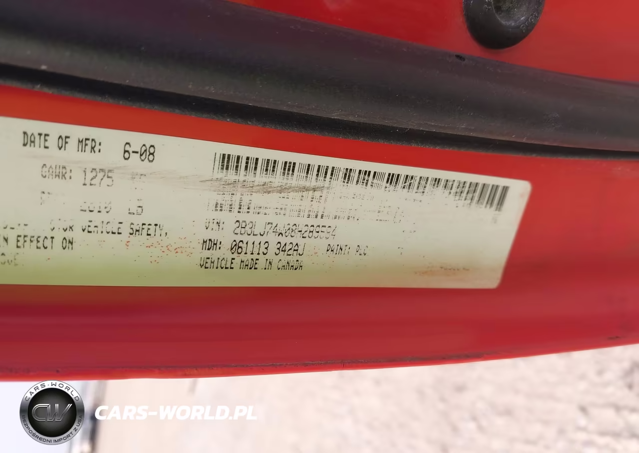 2008 Dodge Challenger Srt8 VIN:2B3LJ74W08H289584 - 9