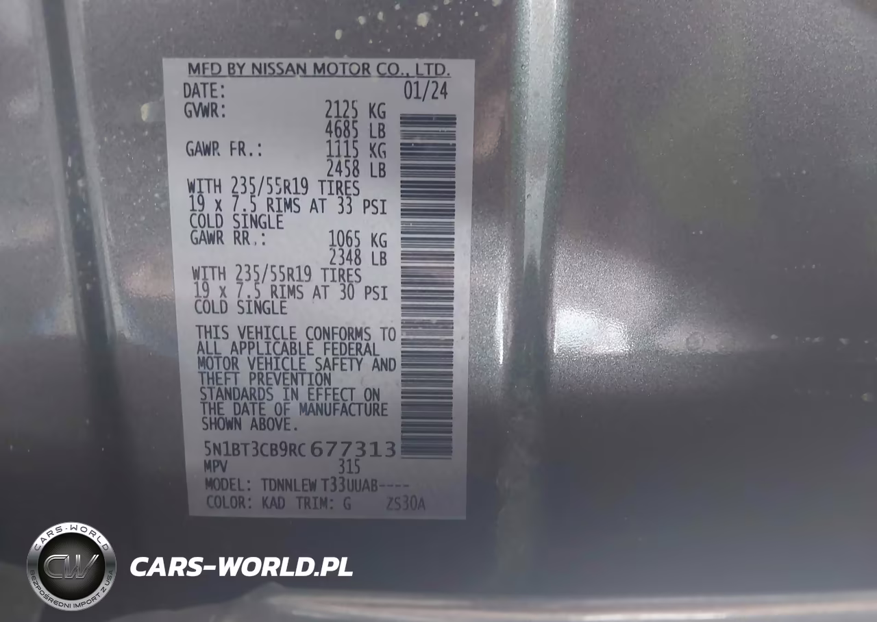 2024 Nissan Rogue Sl Intelligent Awd VIN:5N1BT3CB9RC677313 - 9