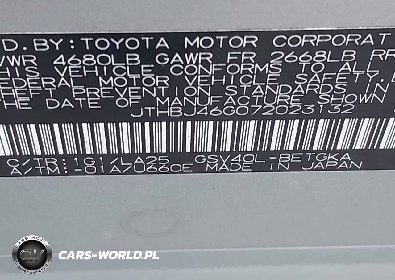 2007 Lexus Es 350 VIN:JTHBJ46G072023132 - 9