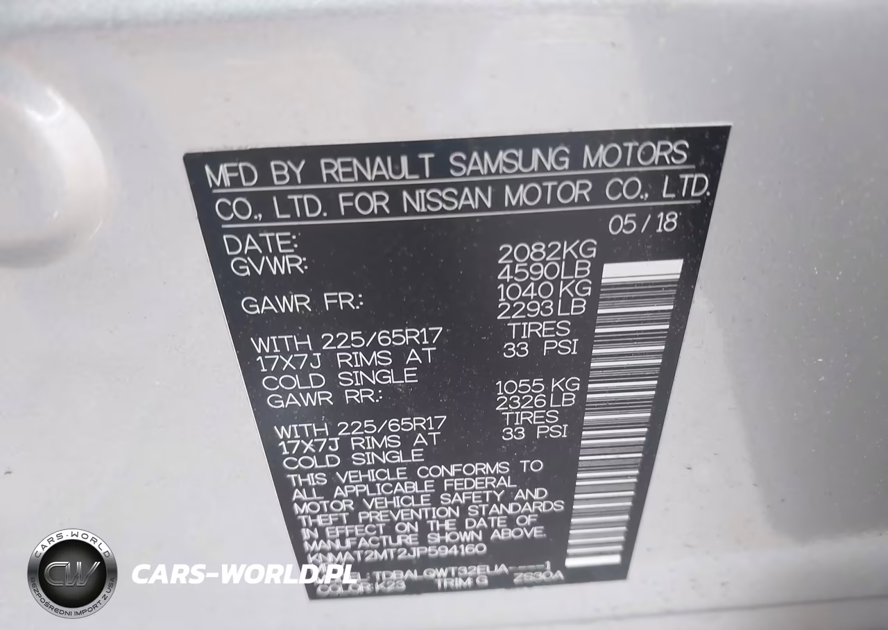 2018 Nissan Rogue Sv VIN:KNMAT2MT2JP594160 - 9