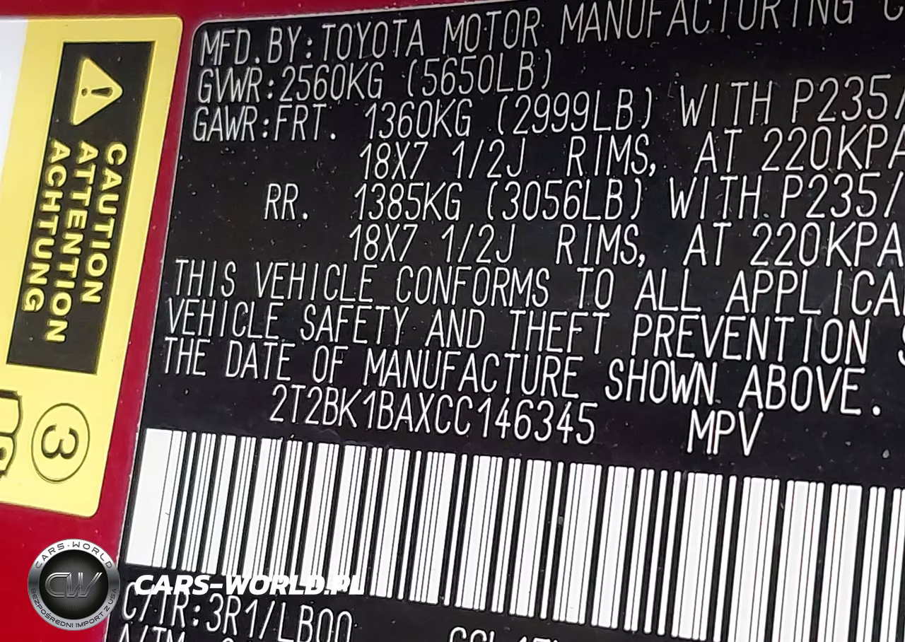2012 Lexus Rx 350 VIN:2T2BK1BAXCC146345 - 9