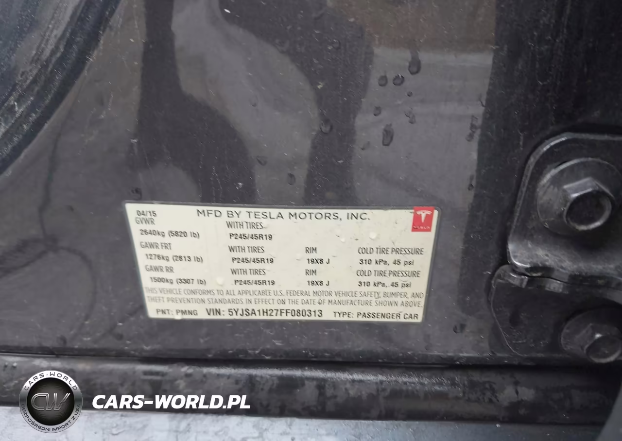 2015 Tesla Model S VIN:5YJSA1H27FF080313 - 9