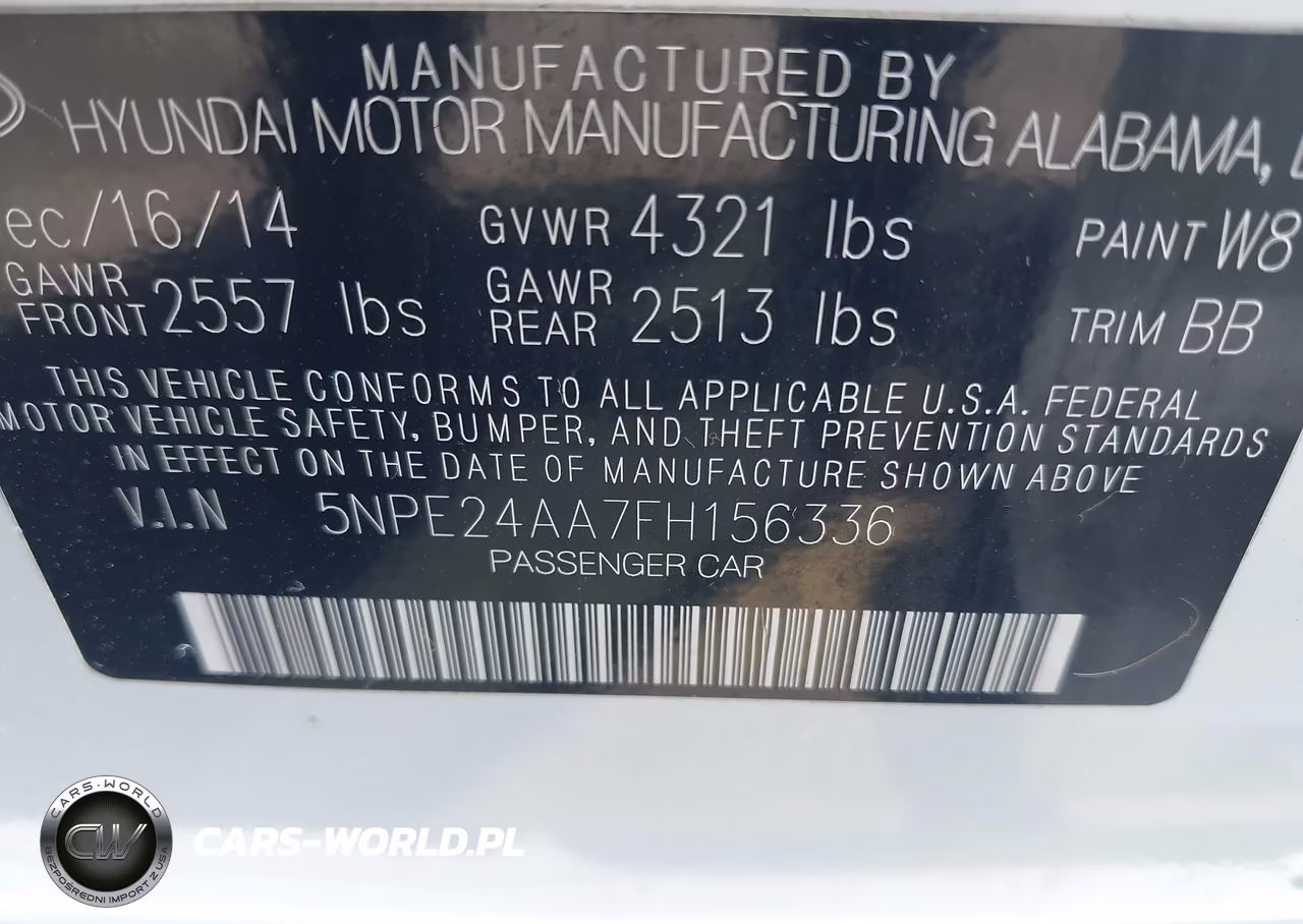 2015 Hyundai Sonata Eco VIN:5NPE24AA7FH156336 - 9