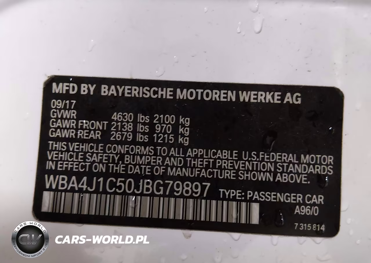2018 BMW 430I Gran Coupe VIN:WBA4J1C50JBG79897 - 9