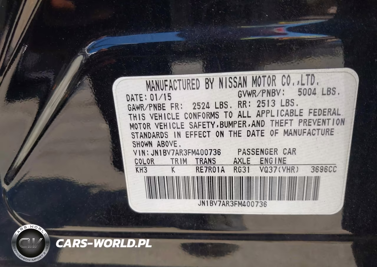 2015 Infiniti Q50 Sport VIN:JN1BV7AR3FM400736 - 9