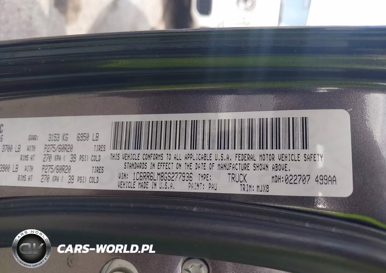 2016 Ram 1500 Slt VIN:1C6RR6LM8GS277936 - 9