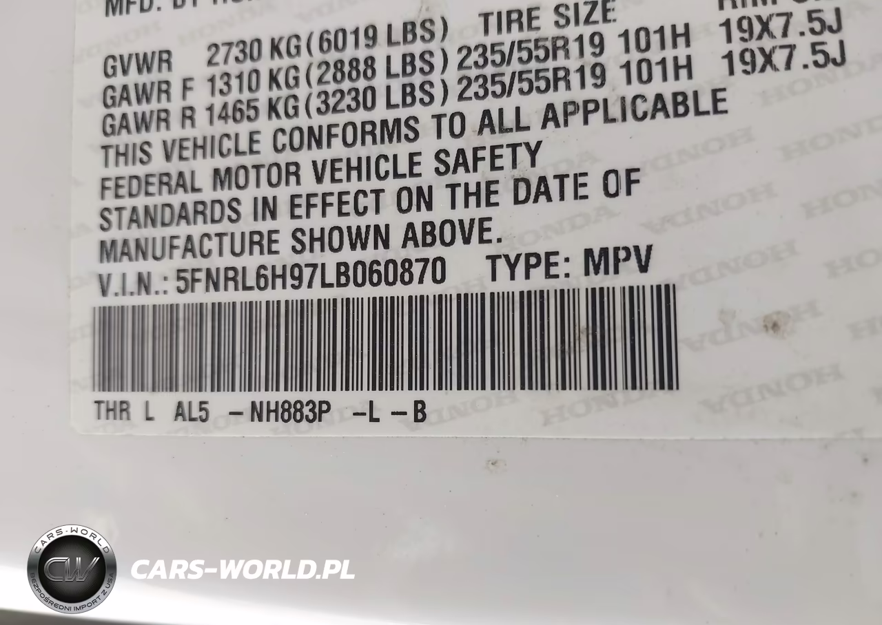 2020 Honda Odyssey Elite VIN:5FNRL6H97LB060870 - 9
